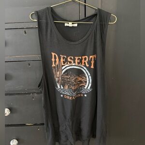Express Black Desert Dreaming Muscle Tee